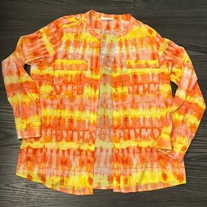 🍍CALVIN KLEIN BUTTON DOWN BLOUSE🍍SIZE LARGE🍍PIT TO PIT 23”🍍LENGTH 29”🍍Y-1